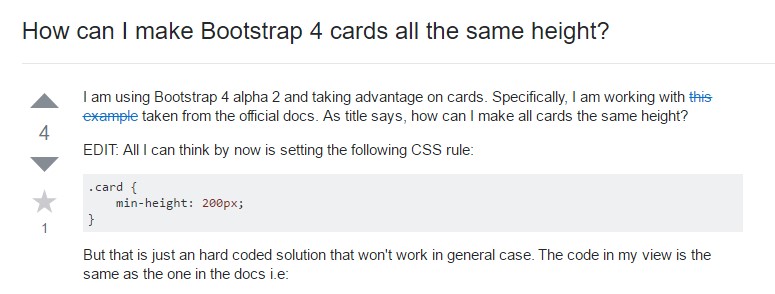 Insights on  precisely how can we form Bootstrap 4 cards  all the same  height?